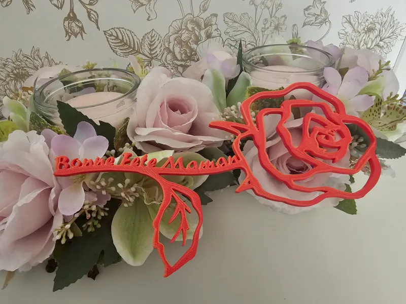 Rose Bonne fete maman - Cadeau fete des meres