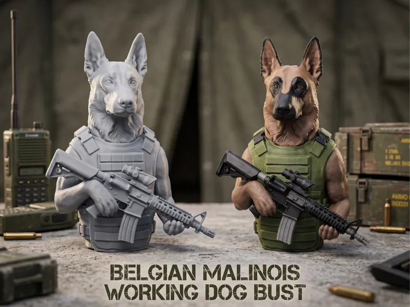 Belgian Malinois Working Dog Bust