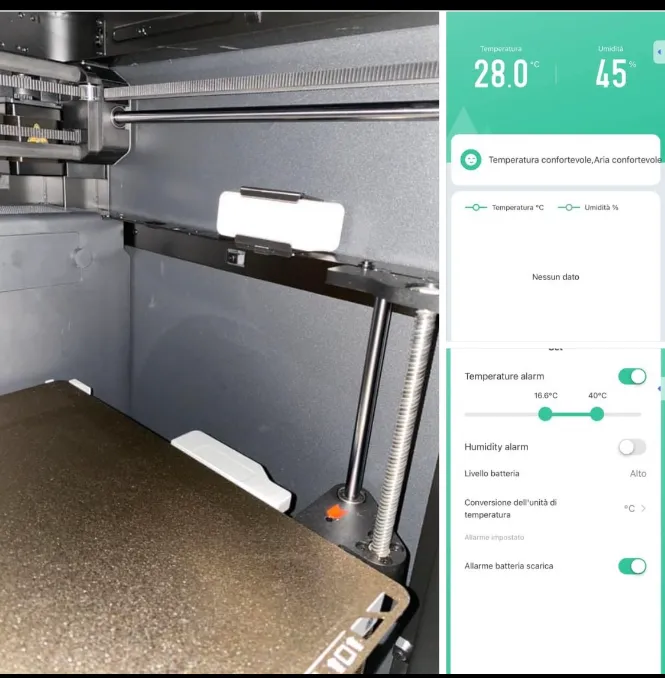 Supporto Sensore T & H per  temperatura camera P1s