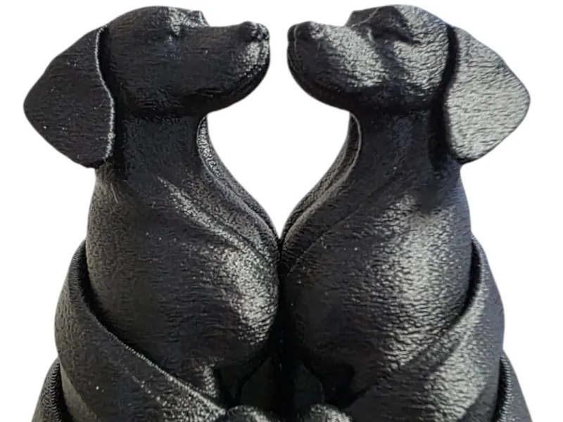 Loving dachshund Statue Figure ornament