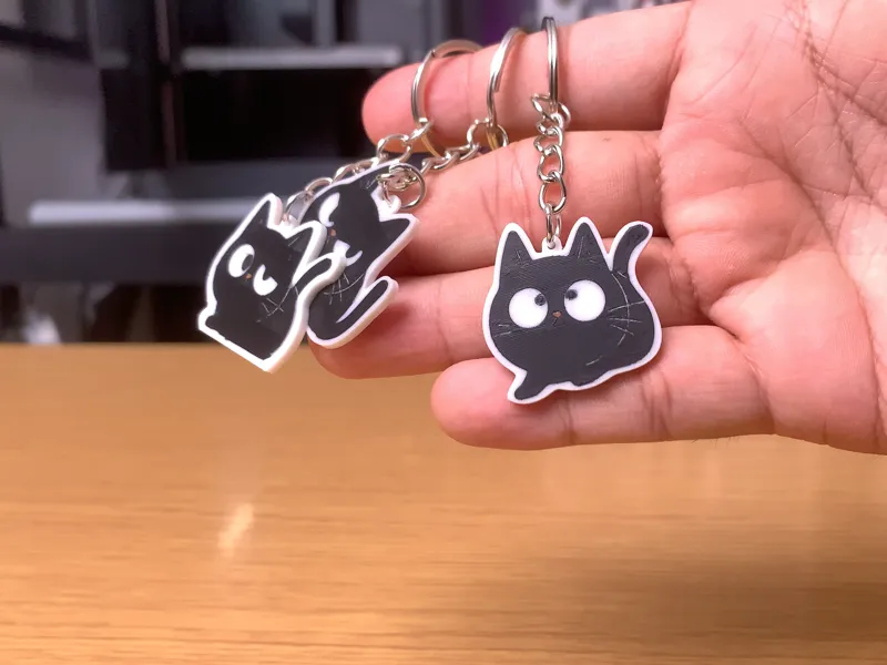 猫咪表情包钥匙扣（Cat emoji keychain）
