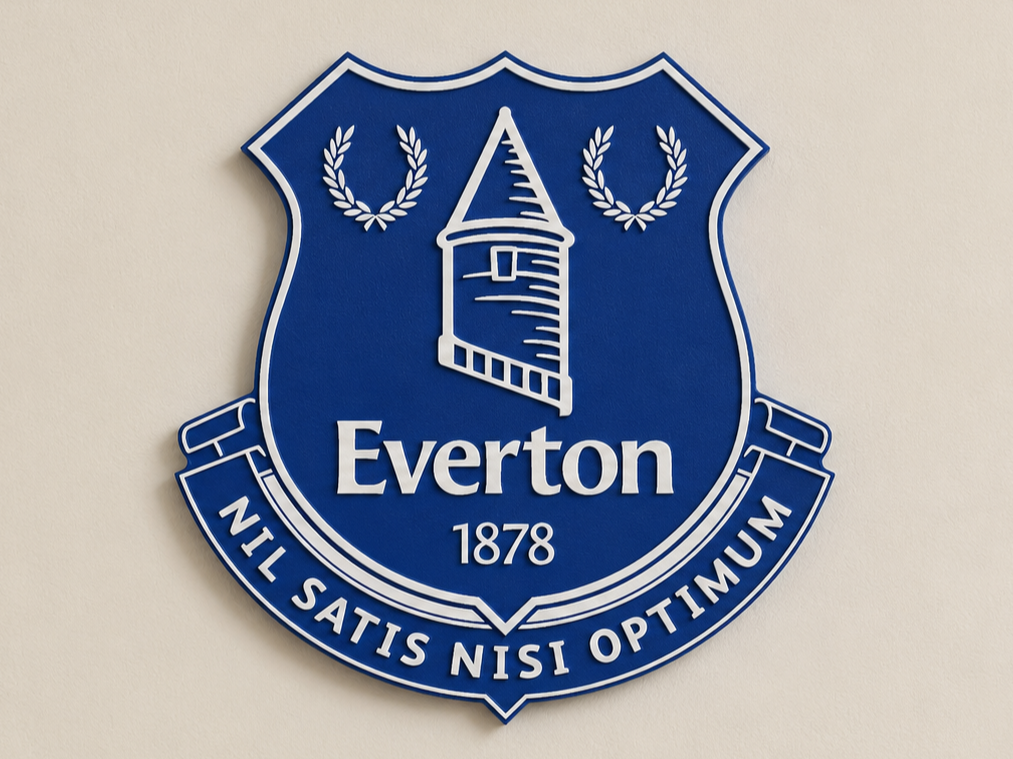 Everton FC — Multi-Color 3D Printed Plaque