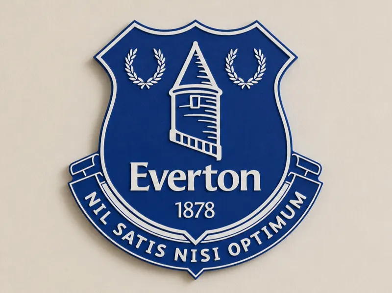 Everton FC — Multi-Color 3D Printed Plaque