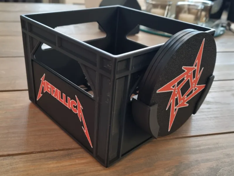 Metallica logo for beer crate