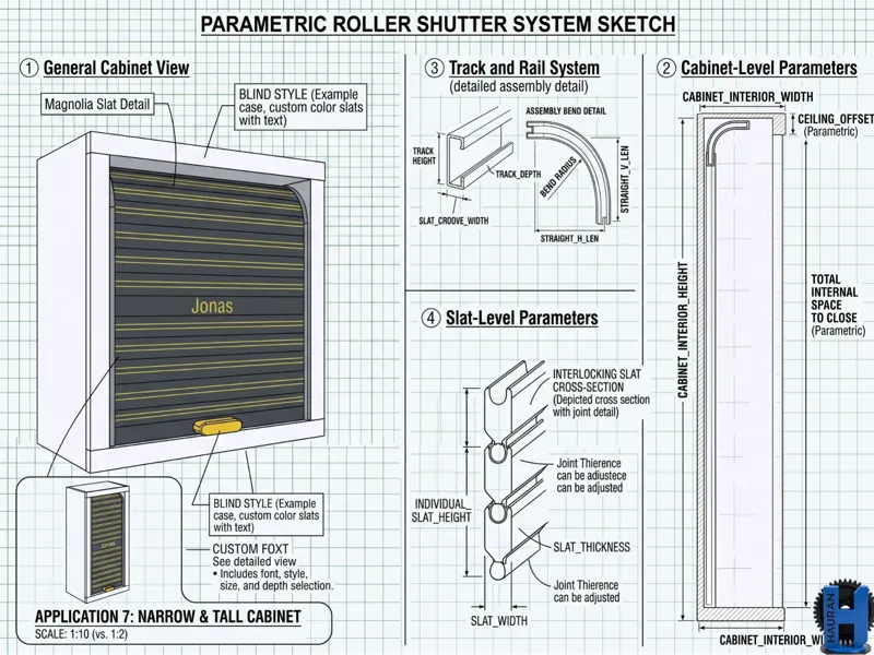 Fully Parametric Roller Shutter System