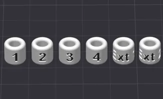 AMS PTFE Number Beads