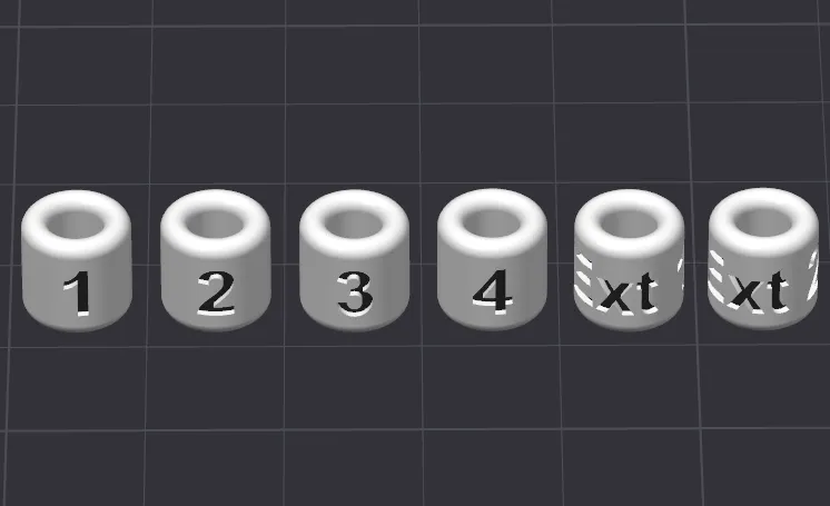 AMS PTFE Number Beads