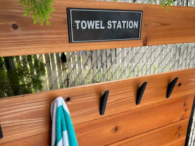 Pool Towel Station Sign