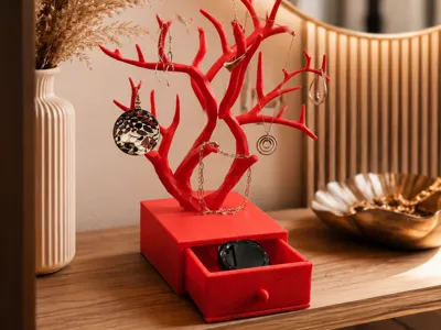 Jewelry Tree with Drawer
