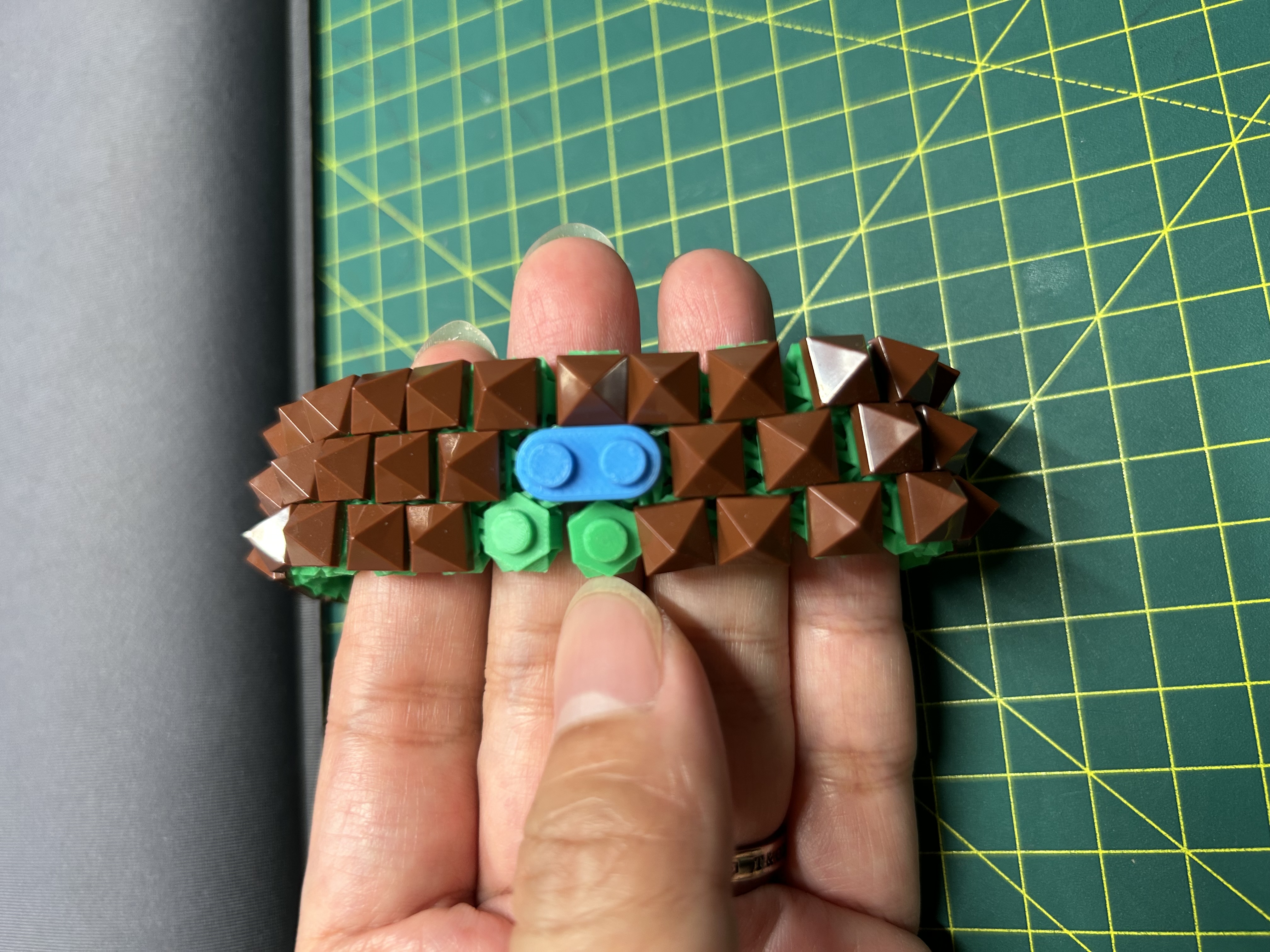 Miniatura 3 do modelo 3D 乐高手链，灵活面料，一体打印，无竹屎，直接可用，无需安装