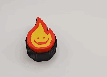 Retro Pixel Flame Fidget Clicker (Outemu switch)