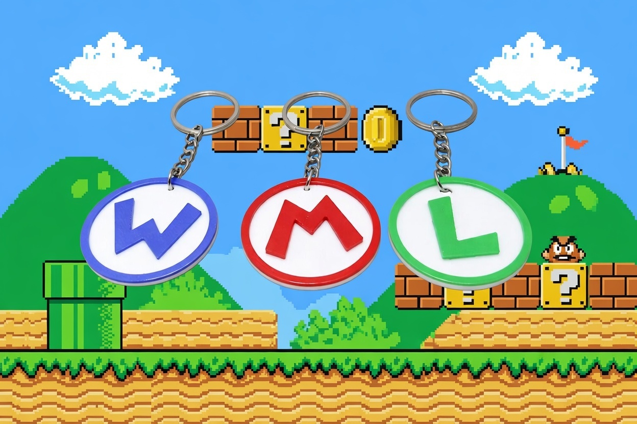 Miniatura 2 do modelo 3D Mario Keychain