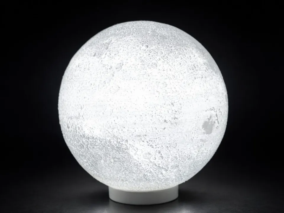 Lampe Lune 14 cm avec base E27
