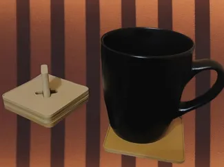"Wood" Coffee Mug Coasters