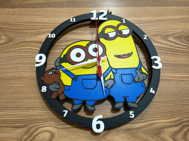 Minions 3D Wall Clock (Bob, Kevin & Tim)
