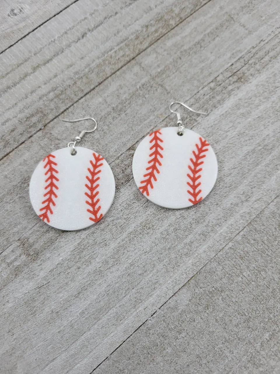Baseball Earrings Sports 3 Sizes 20mm, 30mm, 40mm view 4