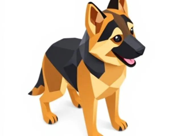 Low poly dog 