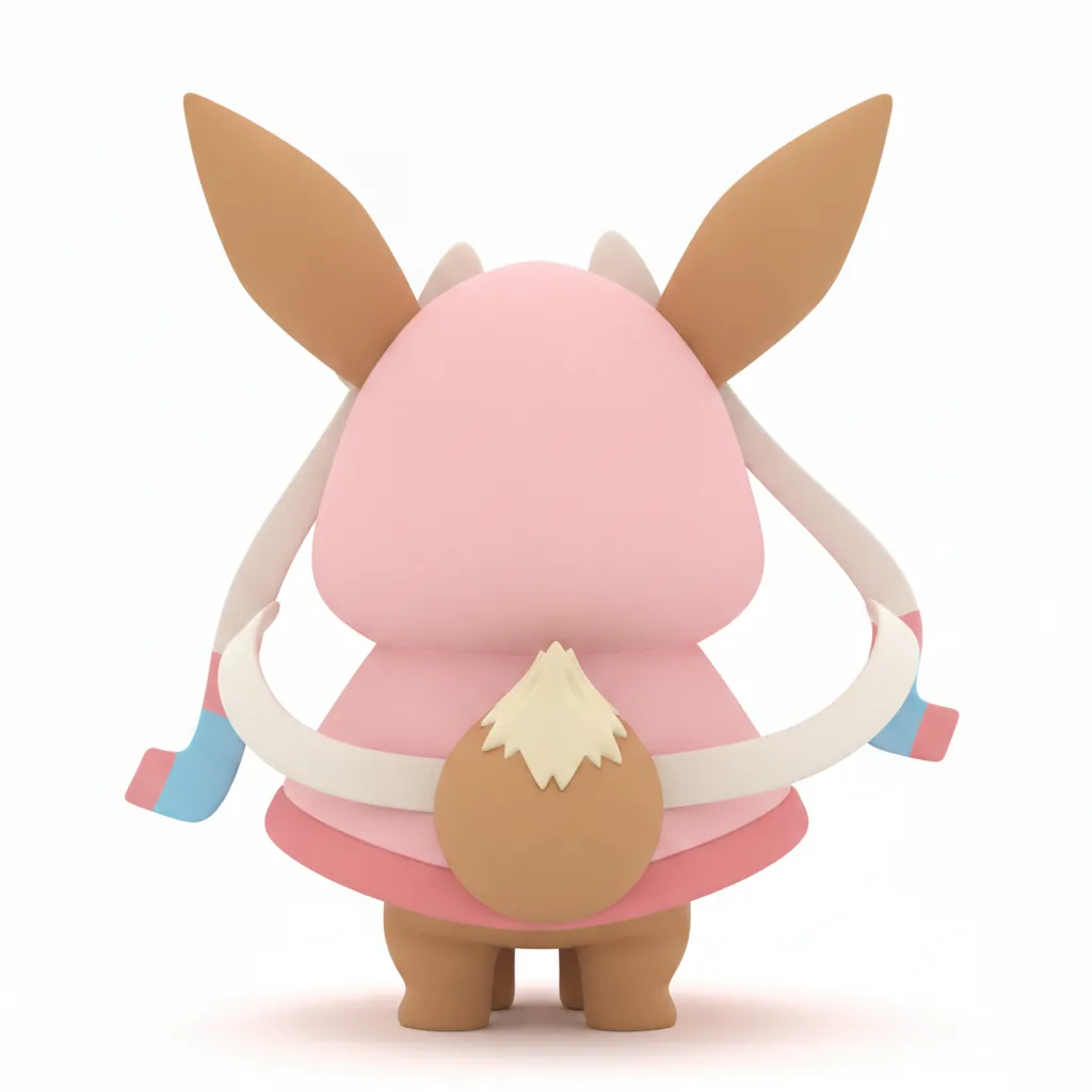 eevee with a sylveon poncho/fancy dress view 3