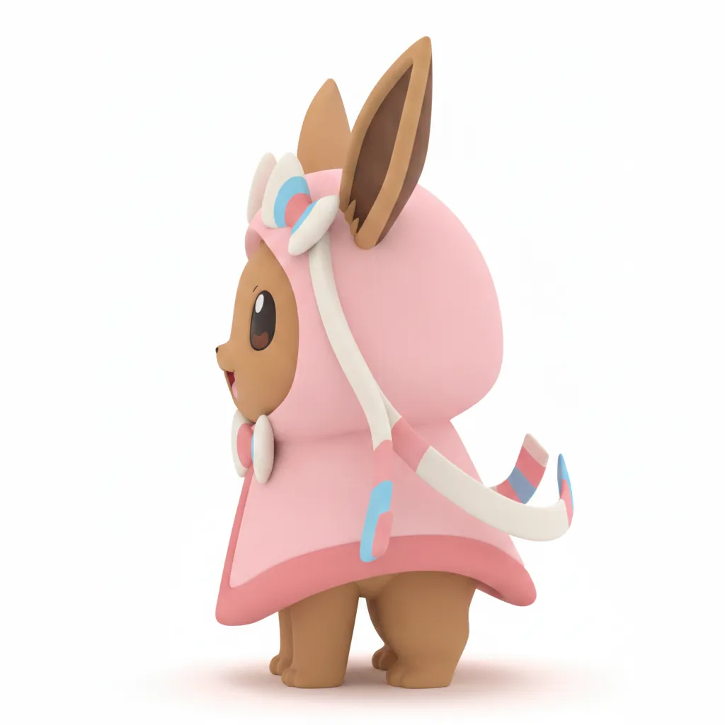 eevee with a sylveon poncho/fancy dress view 4