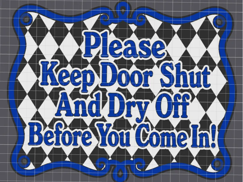 Whimsical Harlequin Diamond Sign