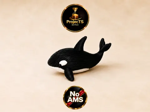 Letrero o emblema decorativo: Strick-Orca — referencia de MakerWorld