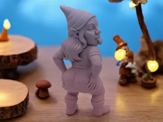 Cheeky Gnome Girl – Playful Spirit of Mischief