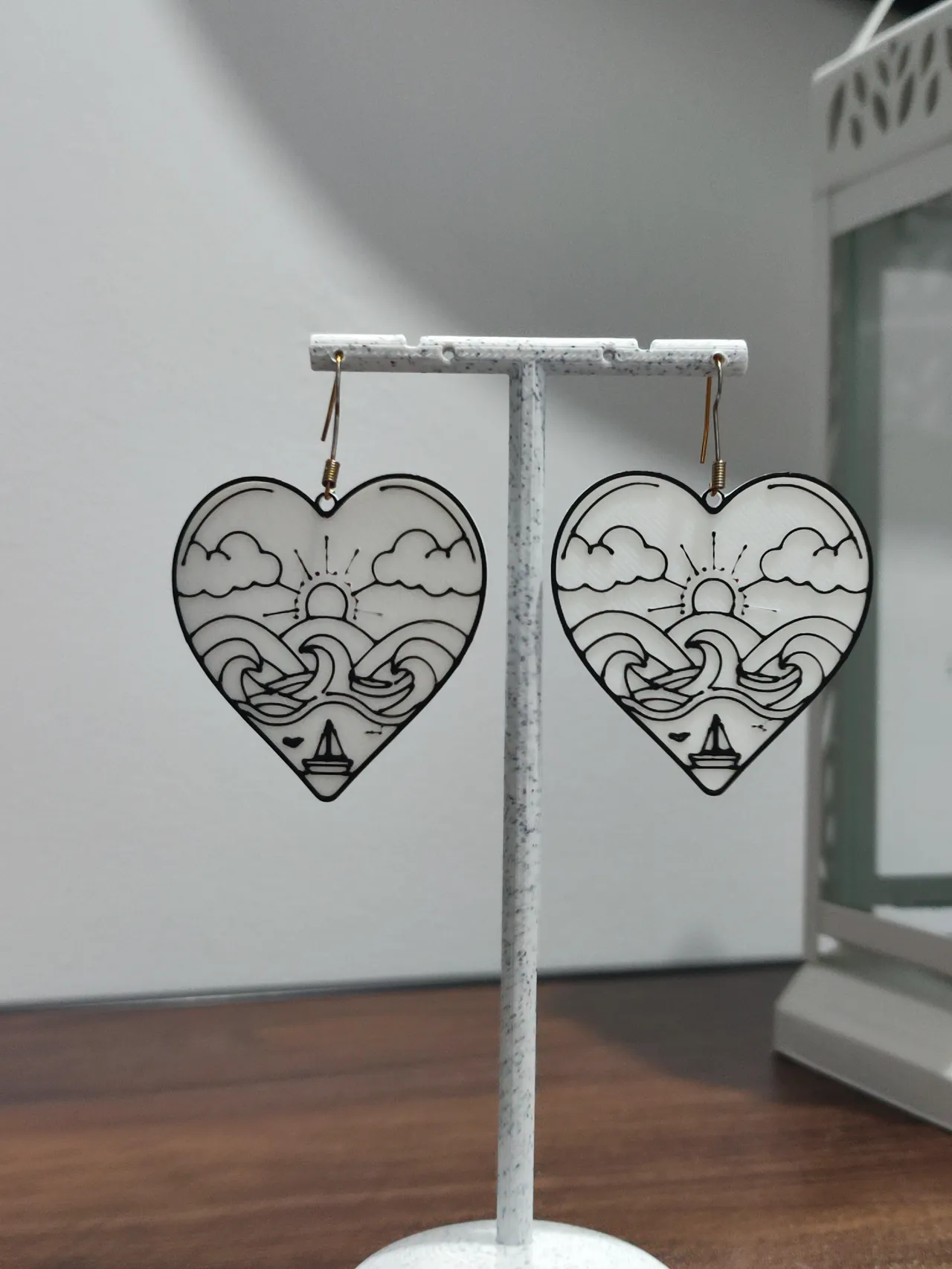Aretes Corazón de Alta Mar view 2