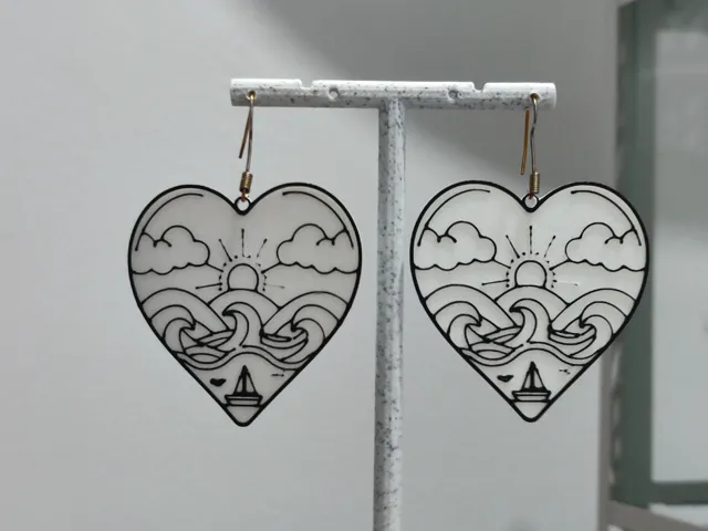 Aretes Corazón de Alta Mar