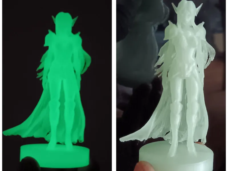 Female Elf Warrior - Glow in the Dark 3D Model
