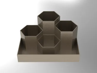 Hexagon pen holder makerlab test