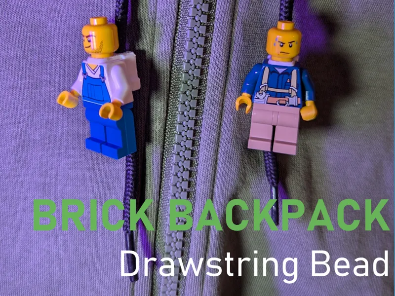 Brick Backpack - Drawstring bead