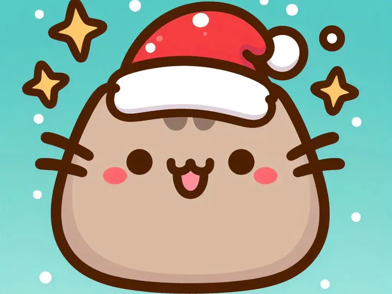 Kawaii Pusheen Christmas Ornament