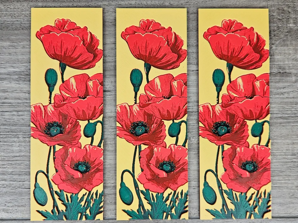 Poppy Bookmark