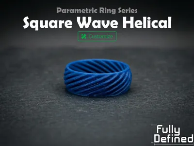 Square Wave Helical ~ Parametric Ring Series