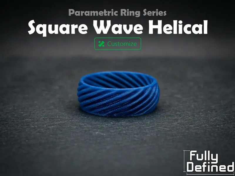 Square Wave Helical ~ Parametric Ring Series