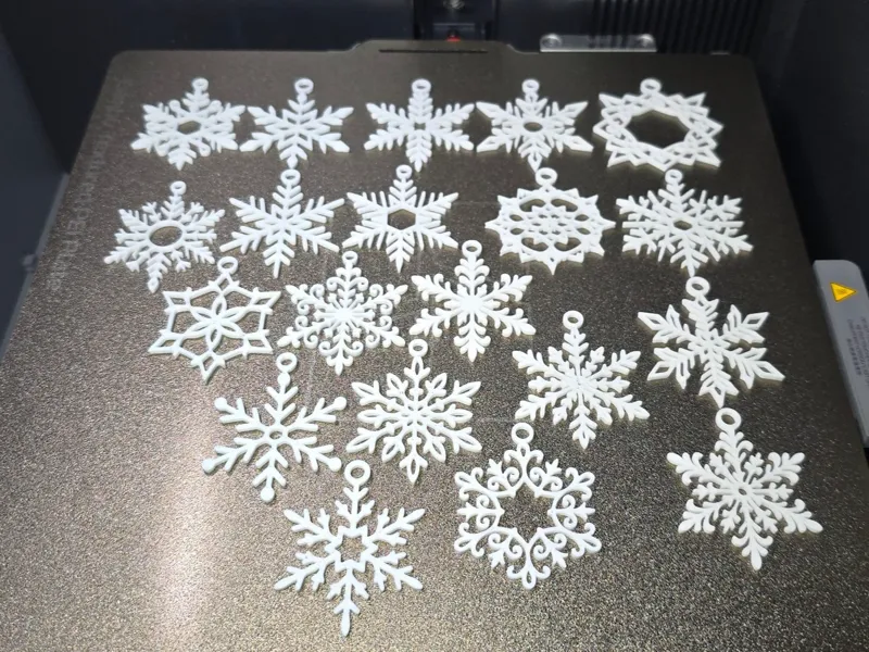 20 Schneeflocken Mix – easy print