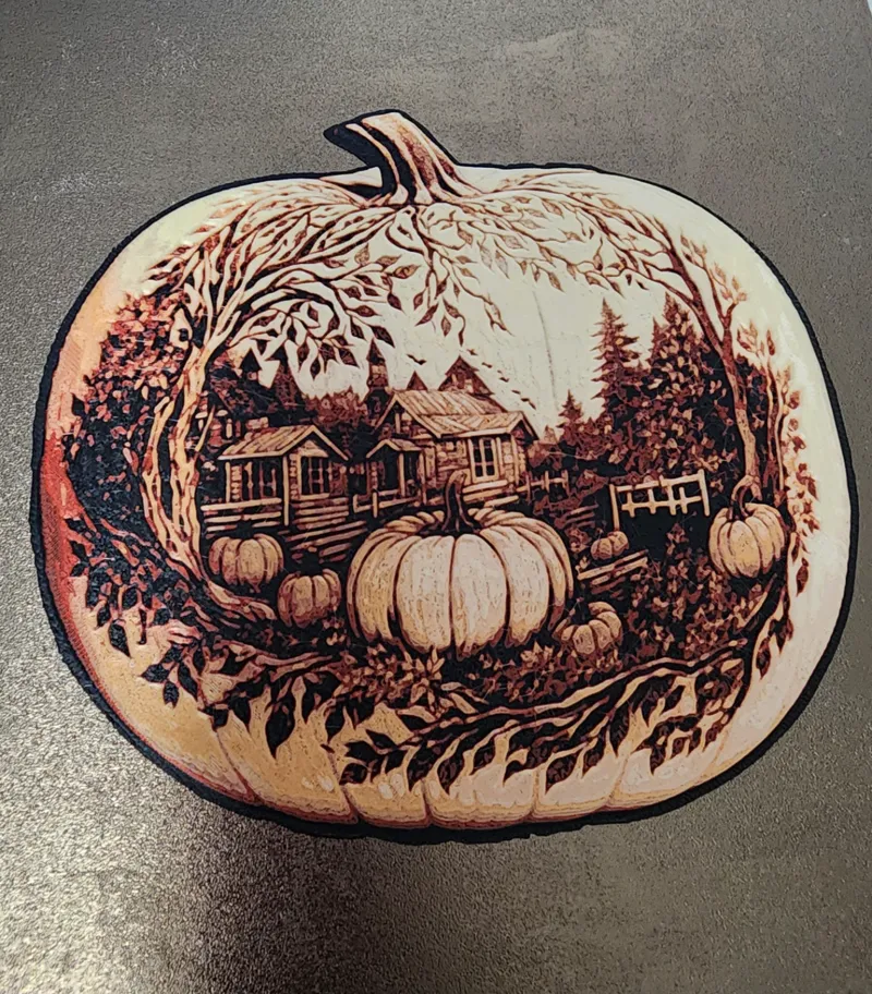 Carved Pumpkin Hueforge filament painting