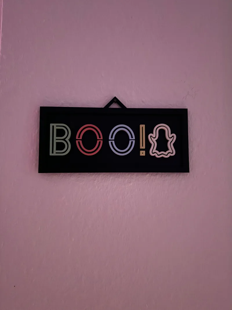 Boo! Sign - Halloween Wall Decoration