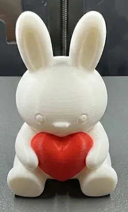 Charming Heart Bunny - Free 3D Print Model - MakerWorld