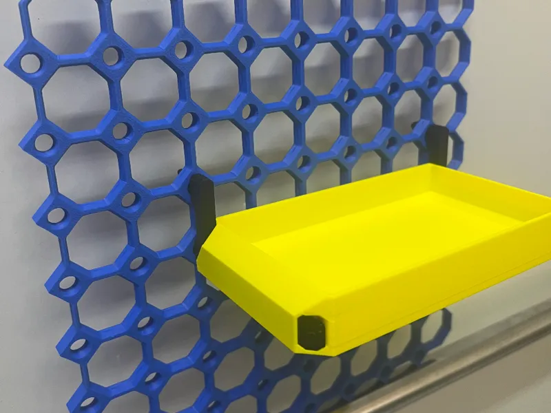 Multiboard Pegboard Sliding Shelf Closed and Tall