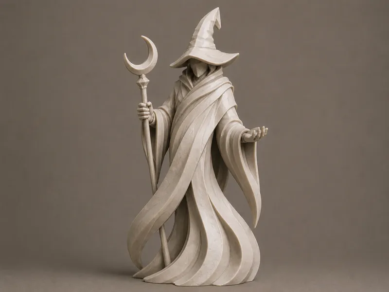 Minimalist Wizard Sculpture