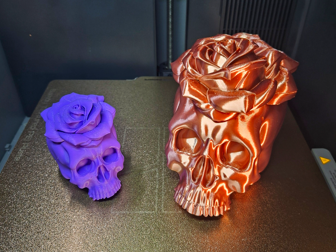 Valentine Skull with rose - interesting gift