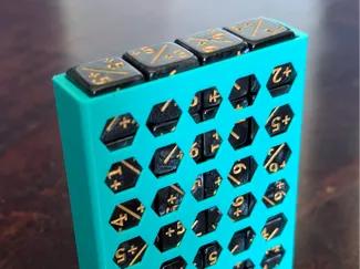 Deck Box Dice Holder Insert - Holds 24 16mm Dice