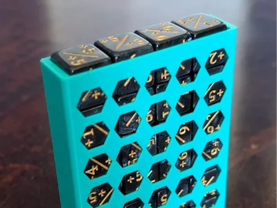 Deck Box Dice Holder Insert - Holds 24 16mm Dice