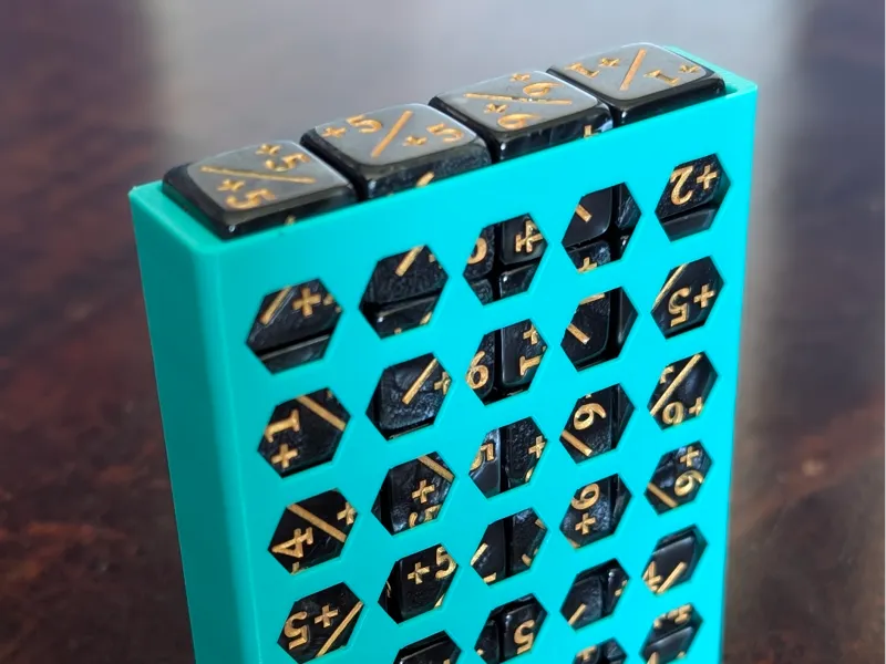 Deck Box Dice Holder Insert - Holds 24 16mm Dice