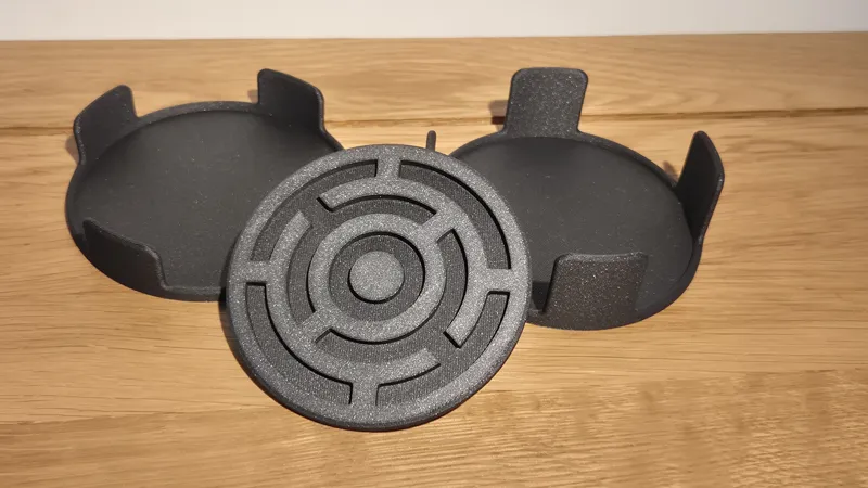 Segmented Ring Coaster Set with Holder