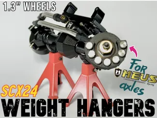 SCX24 MEUS axle weight hangers for 1.3" wheels