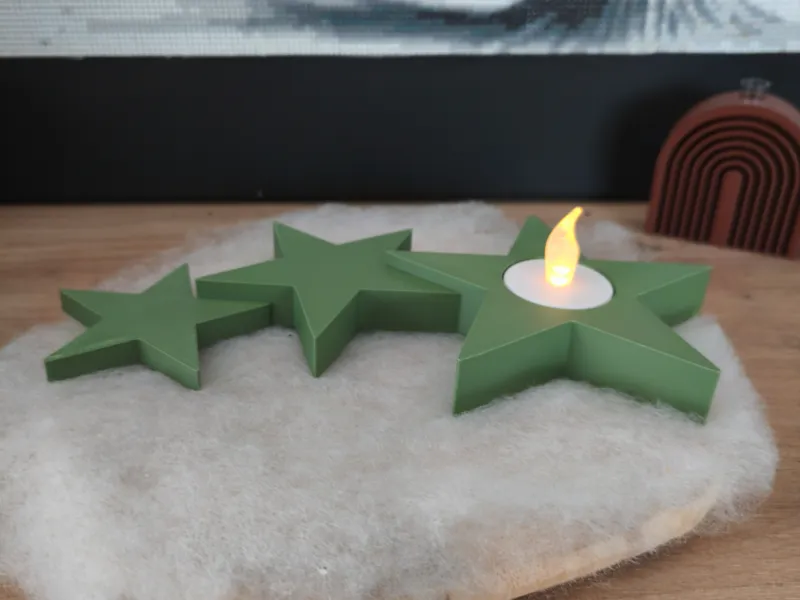 Adventsstern Teelichthalter – LED Edition