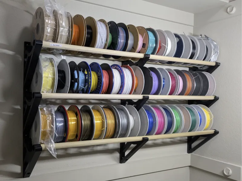Sturdy Spool Rack Wall-Mounted Shelf Brackets