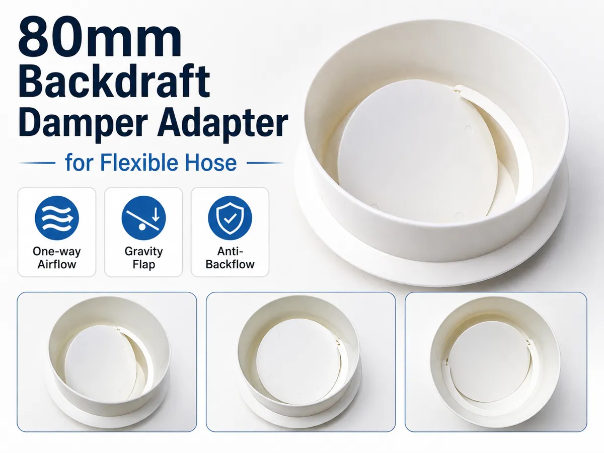Backdraft Damper Adapter - Free 3D Print Model - MakerWorld